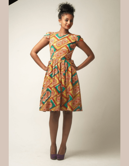 Short Ankara Gown Style