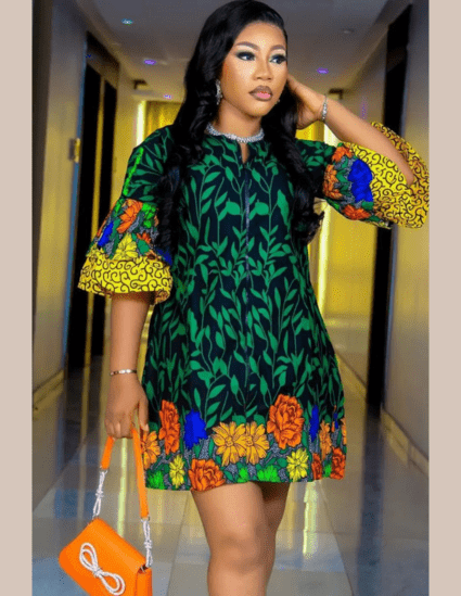 Short Ankara Gown Styles