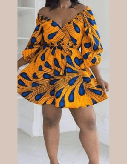 Short Ankara Gown Styles