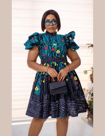 Short Ankara Gown Styles