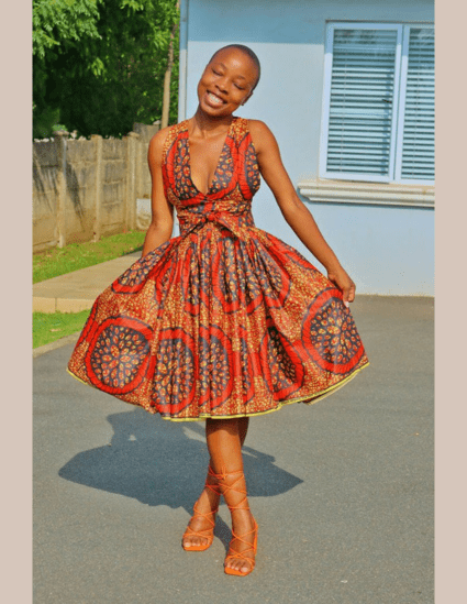 Short Ankara Gown Styles