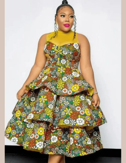 Short Ankara Gown Styles