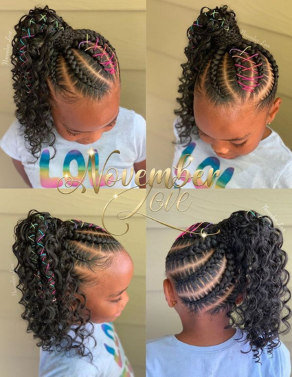 Little Girls Cornrows Braids 