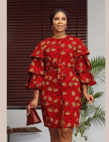 Short Ankara Gown Style