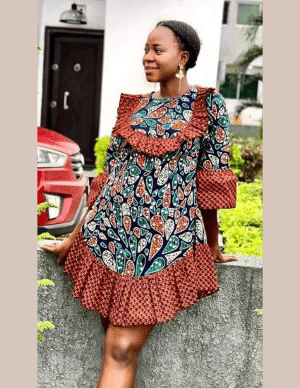 Short Ankara Gown Style