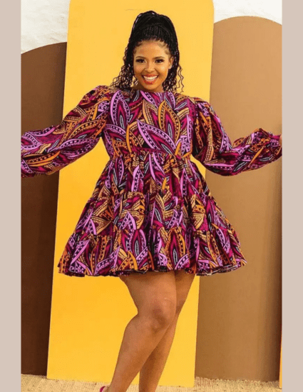 Short Ankara Gown Style