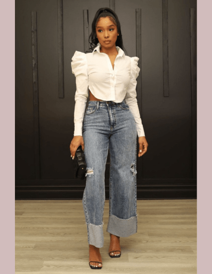 Outfit Ideas That Make Wide-Leg Denim