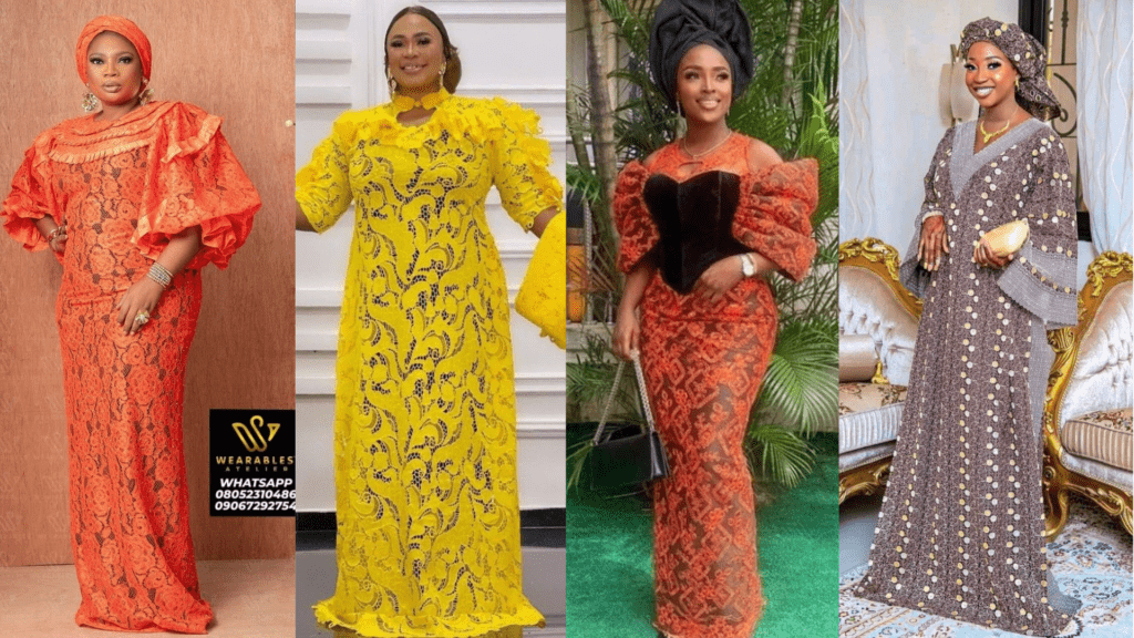 Asoebi lace dress styles 