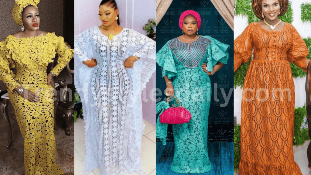 Asoebi lace dress styles
