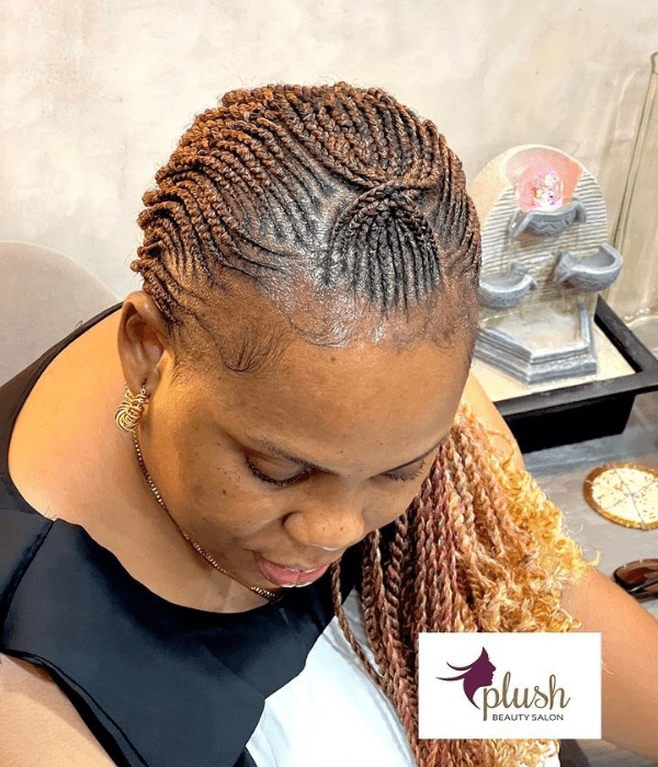 20 Natural Cornrow Braid Hairstyle Pictures with Unique Styles (2024 Edition) Natural Cornrow Braid Hairstyle