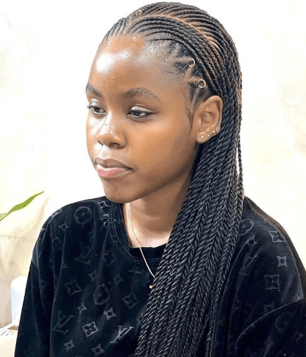 20 Natural Cornrow Braid Hairstyle Pictures with Unique Styles (2024 Edition) Natural Cornrow Braid Hairstyle