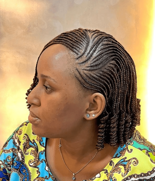 20 Natural Cornrow Braid Hairstyle Pictures with Unique Styles (2024 Edition) Natural Cornrow Braid Hairstyle