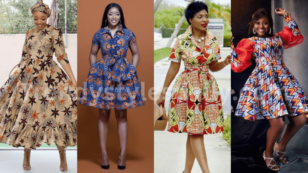 40 Stylish Ankara Flare Gown Styles to Try In 2024 Ankara Flare Gown Styles