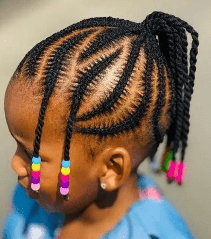 45 BEST LITTLE GIRL PARTY STYLE BRAIDS CORNROW HAIRSTYLE IDEAS FOR 2024 little girl party style braids