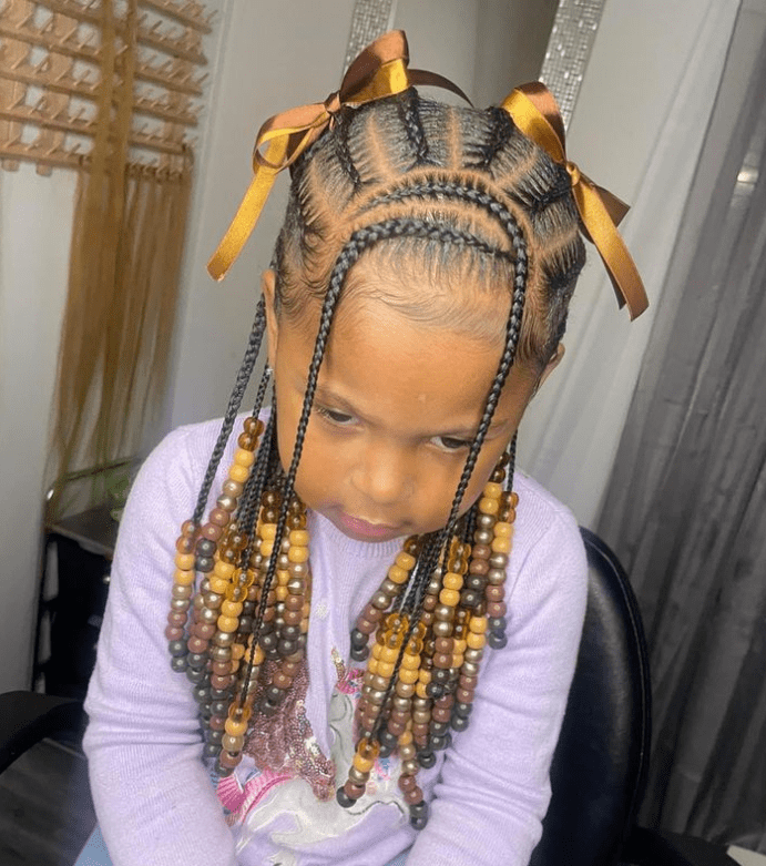 45 BEST LITTLE GIRL PARTY STYLE BRAIDS CORNROW HAIRSTYLE IDEAS FOR 2024 little girl party style braids