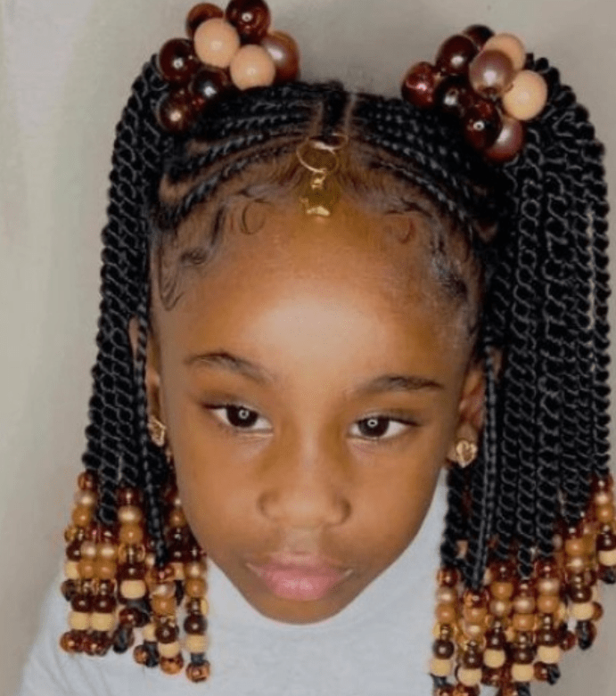 45 BEST LITTLE GIRL PARTY STYLE BRAIDS CORNROW HAIRSTYLE IDEAS FOR 2024 little girl party style braids