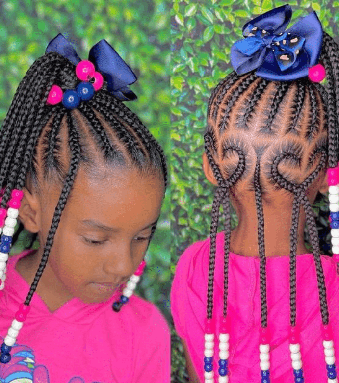 45 BEST LITTLE GIRL PARTY STYLE BRAIDS CORNROW HAIRSTYLE IDEAS FOR 2024 little girl party style braids