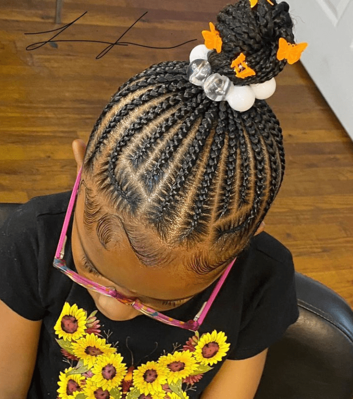 45 BEST LITTLE GIRL PARTY STYLE BRAIDS CORNROW HAIRSTYLE IDEAS FOR 2024 little girl party style braids