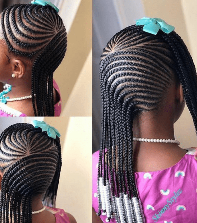 45 BEST LITTLE GIRL PARTY STYLE BRAIDS CORNROW HAIRSTYLE IDEAS FOR 2024 little girl party style braids