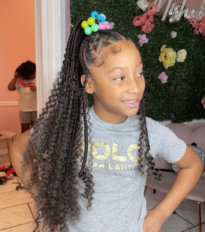 45 BEST LITTLE GIRL PARTY STYLE BRAIDS CORNROW HAIRSTYLE IDEAS FOR 2024 little girl party style braids