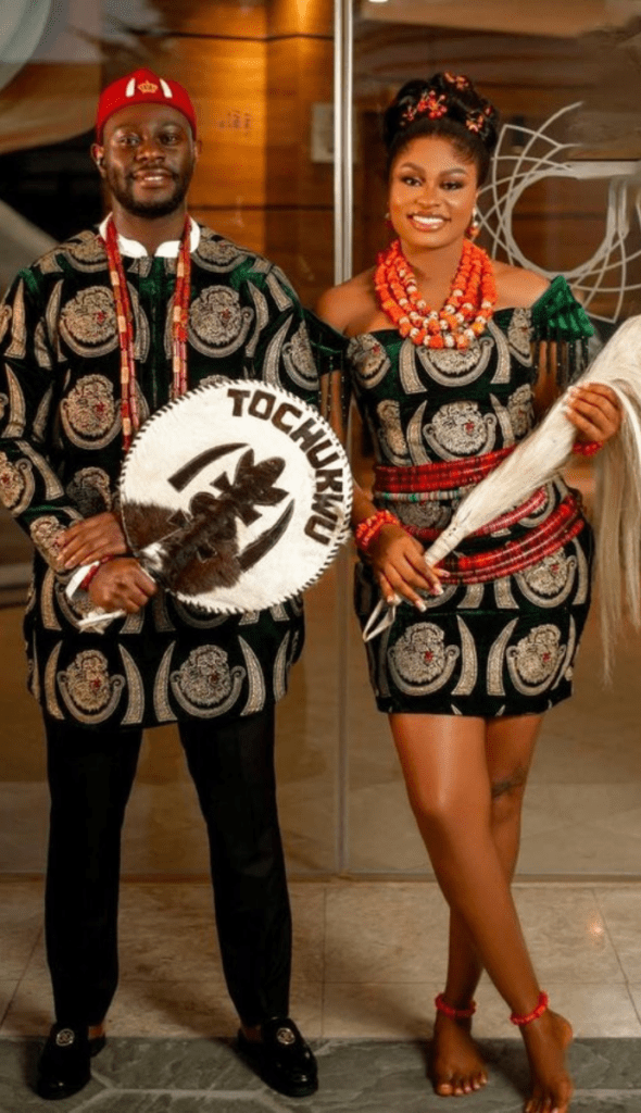 25 PHOTOS: Gorgeous Igbo Traditional Wedding Attire for Couples Copy Of Untitled Design 11 2 590x1024