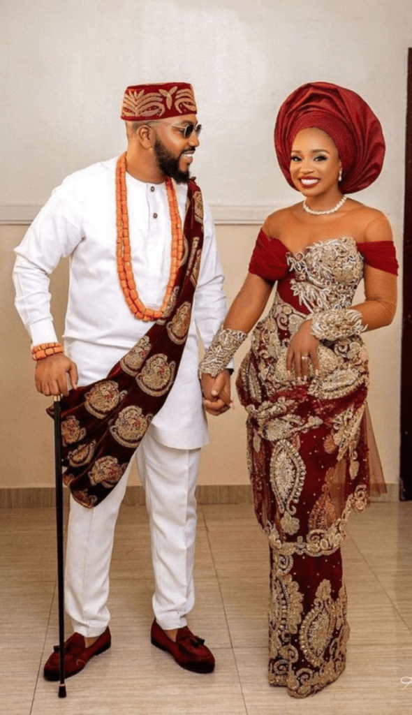 25 PHOTOS: Gorgeous Igbo Traditional Wedding Attire for Couples Copy Of Untitled Design 16 2 590x1024