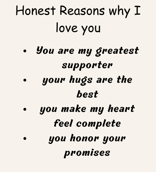 Why I Love You Messages