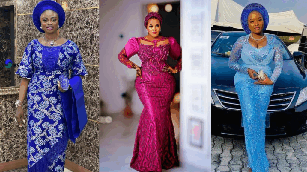 2025 LATEST ASO EBI LACE STYLES FOR NATIVE WEDDINGS (30 PHOTOS) ASO EBI LACE STYLES FOR NATIVE WEDDINGS